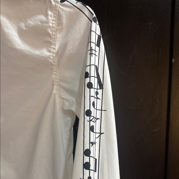 Stella McCartney Kids Piano Musical Note White Boys Dress Shirt size 10 - Picture 8 of 14